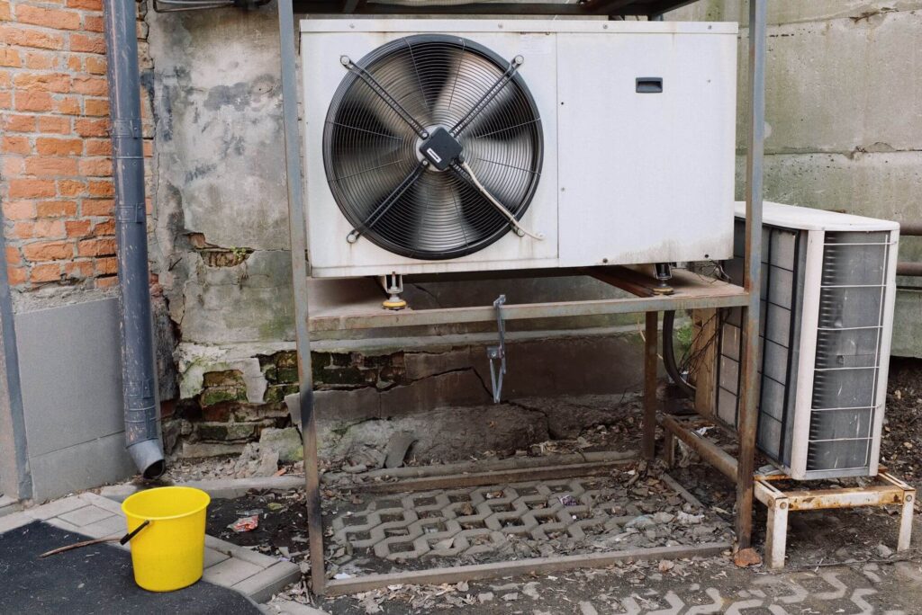 An outdoor HVAC unit