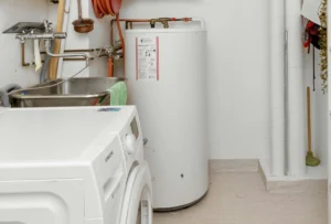 a water heater near a washing machine